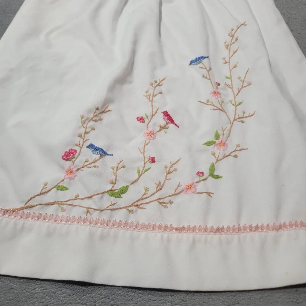 Muguet Collection Dress Girls 24M White Bird Floral Embroidered Heirloom Classic